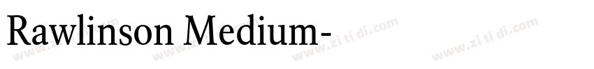 Rawlinson Medium字体转换